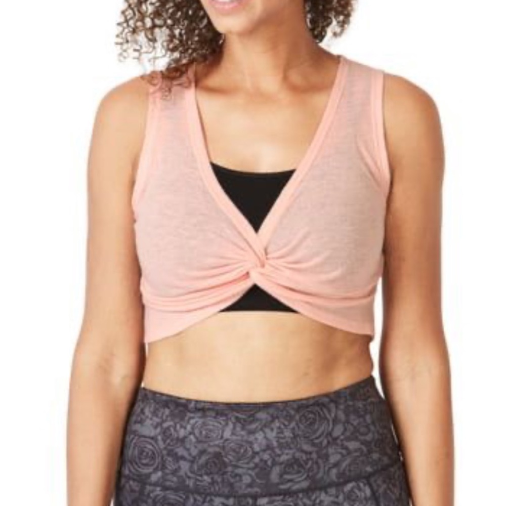 Sweaty Betty Arc Knot Cropped Linen Tank Top - Picture 1 of 6